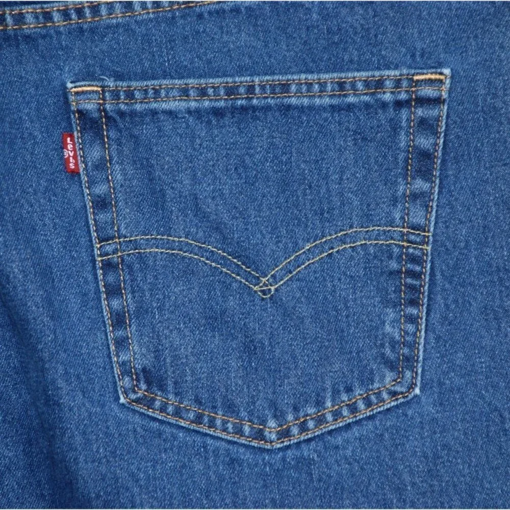 Levis 550 Jeans Mens Size 42x30 Regular Straight Leg Blue Denim Casual Cotton